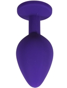 Фиолетовая анальная пробка с радужным кристаллом - 9 см. - фото, цены
